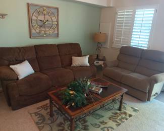 Reclining sofa and reclining loveseat by Lazyboy