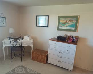 Desk, dresser and yes - more art