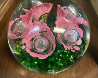 Beautiful, Signed, Glass Globe, Paperweight?