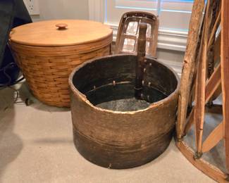 Primitive bucket & Longaberger