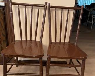 Primitive spindle back chairs