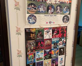 1984 Detroit Tigers & Super Bowl posters