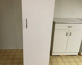 Vintage tall metal pantry