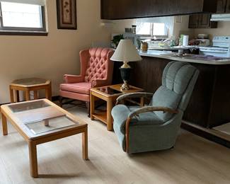 Oak furniture, Lay Z Boy chair