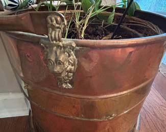 Copper and brass bucket 