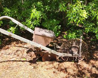 Several of these rustic type plows on the property
