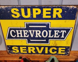 Super Chevrolet Service Advertising Sign 16" x 12.5"