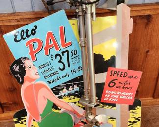 Restored Evinrude Elto Pal Boat Motor Display 30 1/2 " height
