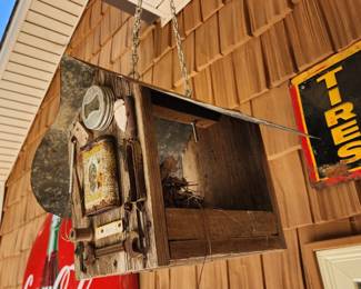 Large Bird House with Prince Albert Can and a variety of other pieces attached.