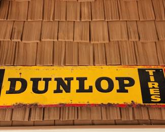Dunlop Tire Advertising Sign 14" X 59.5"