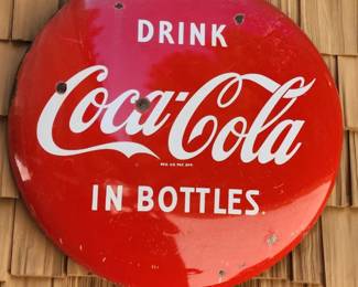 Drink Coca-Cola in Bottles Sign Advertising 34"