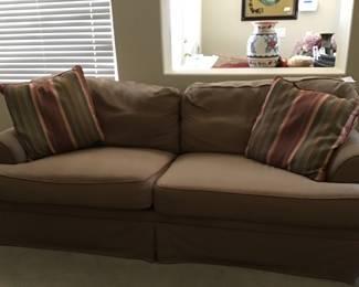 Nice sofa with matching throw pillows