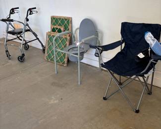 New walker & commode cane's shower chair, medical items