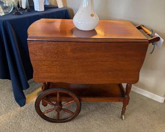 Mid century maple Tea Cart
