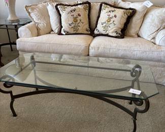 Fancy sofa with cushions