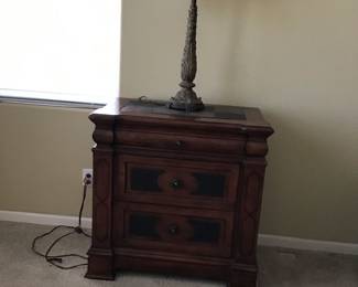 Matching night stand. Queen Headboard & foot rails with frame