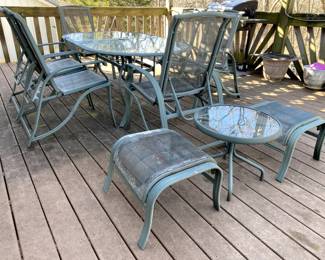 Metal outdoor patio set