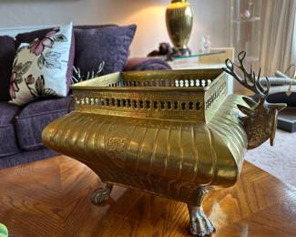 Brass Deer Planter