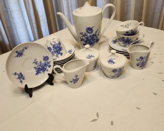 Coffee Pot Set, blue & white