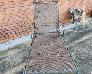 Wrought Iron Chase Lounger