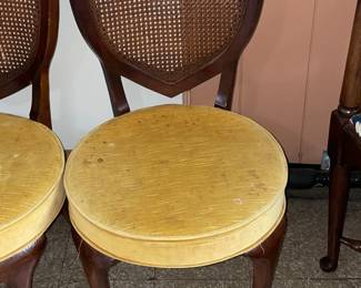 Vintage Velvet Cushioned Shield Back Chair (2 Available)
