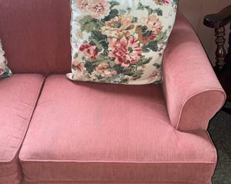 Pink Upholstered Loveseat (2 Available)