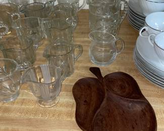 Crystal Glasses, Syrup Pitchers, Etc.