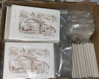Vintage "The Federated Church Of Livingston" Notecards