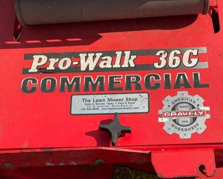 Gravely Pro-Walk 36C Commercial Walk Behind Lawn Mower Kawasaki W/ 36Inch Deck & Stand On Attachment (WORKS GREAT!)