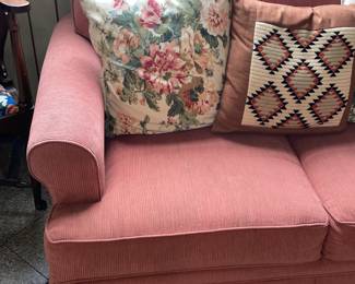 Pink Upholstered Loveseat (2 Available)