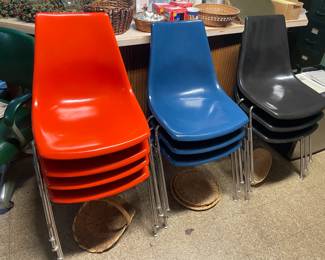 Vintage Colorful Bucket Chairs