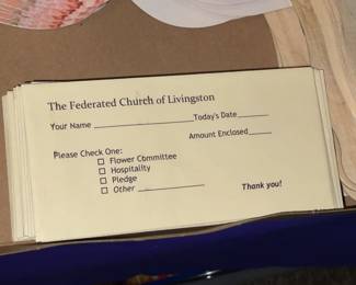 Vintage "The Federated Church Of Livingston" Money Collection Envelopes
