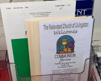 Vintage "The Federated Church Of Livingston" Stationary & Paper Ephemera
