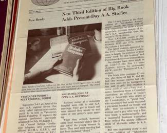 Vintage AA (Alcoholics Anonymous) Paper Ephemera