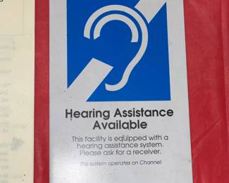 Hearing Assistance Sign