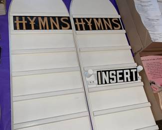 Vintage Hanging Hymn Boards W/ Interchangeable Letters, Numbers, Etc.