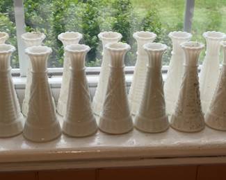 Vintage Milk Glass Vases