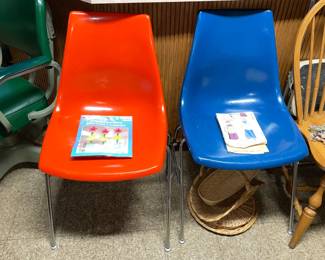 Vintage Colorful Bucket Chairs