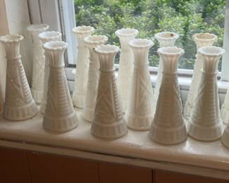 Vintage Milk Glass Vases