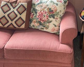 Pink Upholstered Loveseat (2 Available)