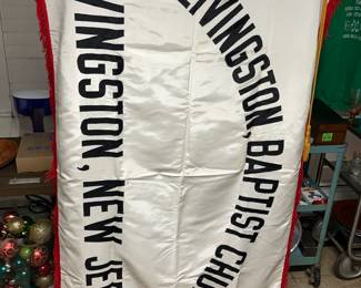 Original "Livingston Baptist Church" Fringe Banner