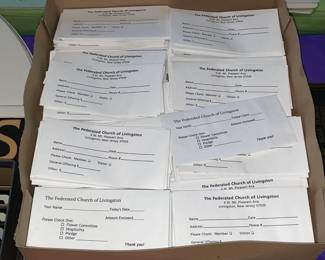 Vintage "The Federated Church Of Livingston" Money Collection Envelopes