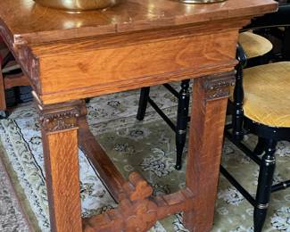 Antique Wooden "In Remembrance Of Me" Engraved Communion Table