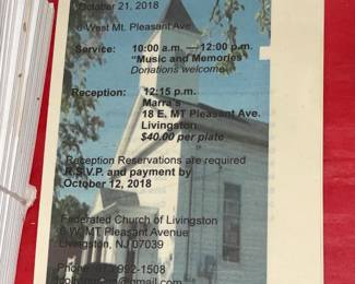 Vintage "The Federated Church Of Livingston" Stationary & Paper Ephemera