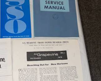 Vintage AA (Alcoholics Anonymous) Paper Ephemera