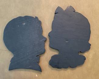 Vintage Bathroom Silhouette Signs
