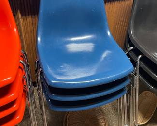 Vintage Colorful Bucket Chairs
