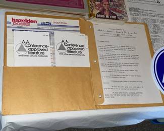 Vintage AA (Alcoholics Anonymous) Paper Ephemera