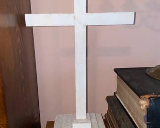 Handmade White Wooden Cross