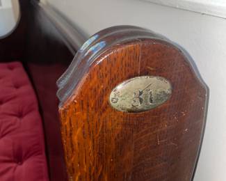 Antique Church Pew Bench W/ Cushion